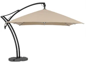 duży parasol ogrodowy z nogą boczną