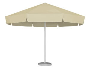 okrągły parasol ogrodowy w kolorze natural