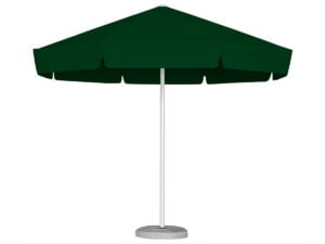 parasol z poszyciem poliestrowym w kolorze zielonym o wymiarze 3m