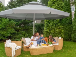 parasol ogrodowy Vesuvio doskonały do odpoczynku w ogrodzie