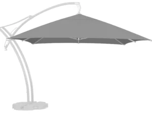 IBIZA quattro poszycie parasol ogrodowy 3,5 m szare